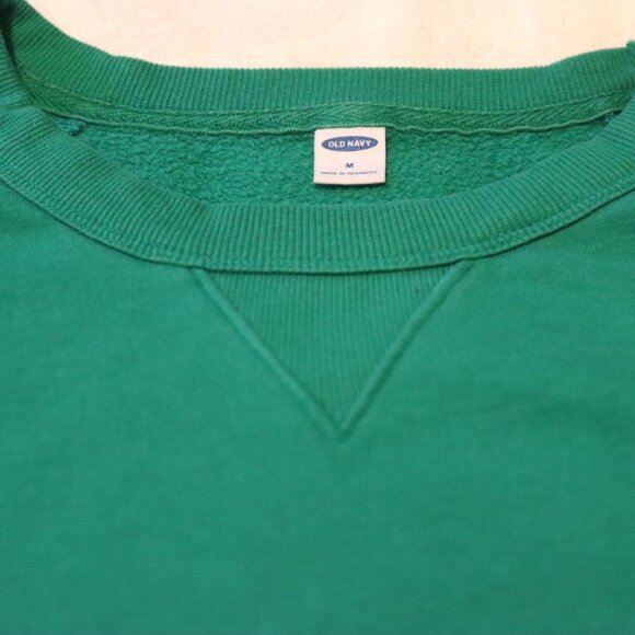 Old Navy Green Good Crew Pullover Long Sleeve Sweatshirt Size Medium Lounge - Picture 9 of 12